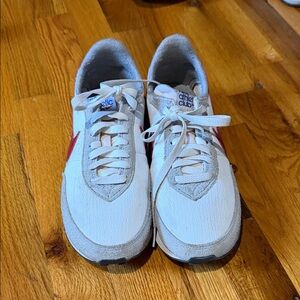 Nike White and Red Retro Sneakers